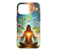 Carcasa para iPhone 16 Pro MAX Meditación del Despertar Espiritual Arte Energía Cósmica