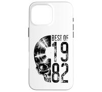 Carcasa para iPhone 16 Pro MAX Mejor de 1982 Vintage Disco de Vinilo Amante Gothic Skull LP