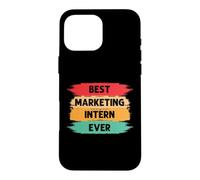 Carcasa para iPhone 16 Pro MAX Mejor pasante de Marketing jamás Retro Divertido pasante Graduado de Marketing