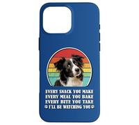 Carcasa para iPhone 16 Pro MAX Men Women Retro Vintage Every Snack Make Border Collie Lover