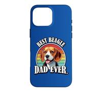 Carcasa para iPhone 16 Pro MAX Mens Boys Kids Retro Sunset Vintage Best Beagle Dad Ever