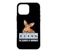 Carcasa para iPhone 16 Pro MAX Mens Womens Kids Elements of Happiness Bunnies Lover