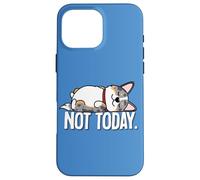 Carcasa para iPhone 16 Pro MAX Mens Womens Kids Not Today Nap Cardigan Blue Merle Corgi Dog