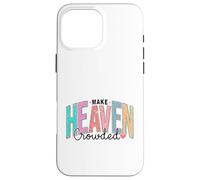 Carcasa para iPhone 16 Pro MAX Mensaje Retro Cristiano del Cielo Cruz fe