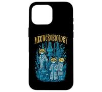 Carcasa para iPhone 16 Pro MAX Meowcrobiology Gato Miau Microbiología Ciencia Bacteriología