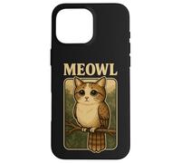Carcasa para iPhone 16 Pro MAX Meowl - Funny Meow Cat Owl Brainrot Meme Gaming Argot