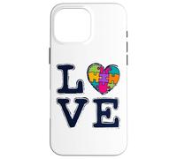 Carcasa para iPhone 16 Pro MAX Mes De La Concienciación sobre El Autismo Love Accept