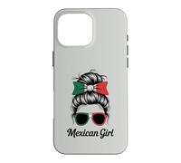 Carcasa para iPhone 16 Pro MAX Mexican Girl México Bandera Nacional Match Favorite My Game Day