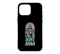 Carcasa para iPhone 16 Pro MAX Mi Gente Favorita me Llama tía Anna Nombre tía