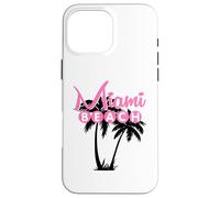 Carcasa para iPhone 16 Pro MAX Miami Beach Florida Palmera Retro Tropical