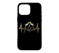 Carcasa para iPhone 16 Pro MAX Milán Skyline Latido del Corazón Italia Me Encanta Milano