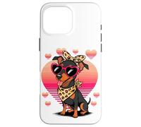 Carcasa para iPhone 16 Pro MAX Miniature Pinscher Valentines Day