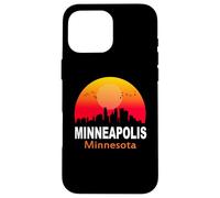 Carcasa para iPhone 16 Pro MAX Minneapolis Minnesota Vintage Sunset Retro City State USA