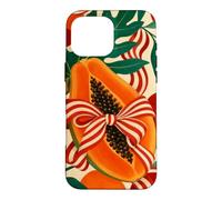 Carcasa para iPhone 16 Pro MAX Mitad de Papaya con Semillas y Arco Rayado