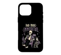 Carcasa para iPhone 16 Pro MAX Modo Papá Esqueleto Inmortal Halloween Papá Más Allá Humor