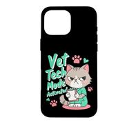 Carcasa para iPhone 16 Pro MAX Modo Vet Tech Activado Funny Cat Veterinary