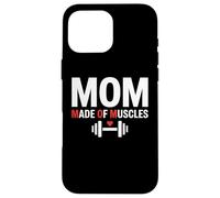 Carcasa para iPhone 16 Pro MAX Mom Made of Muscles Strong Emotional Phrase Mama