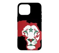 Carcasa para iPhone 16 Pro MAX Morocco Flag Lion of Africa Proud Moroccan Football Game