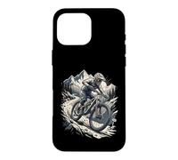 Carcasa para iPhone 16 Pro MAX Mountain Bike Rocks Trail Montañas Ciclismo