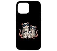 Carcasa para iPhone 16 Pro MAX Mouse Rat Family Sunglasses Animal Lover Cute Mice