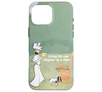 Carcasa para iPhone 16 Pro MAX Mujer y su Perro Amante de los Libros Viviendo la Vida un capítulo a la Vez