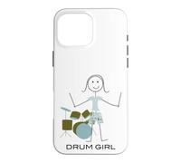 Carcasa para iPhone 16 Pro MAX Mujeres Divertidas Bateristas, Chicas músicas Bateristas