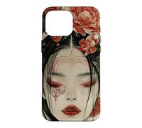 Carcasa para iPhone 16 Pro MAX Mujeres místicas japonesas y árbol de Cerezo Kanji japonés