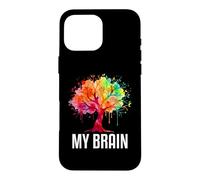 Carcasa para iPhone 16 Pro MAX My Brain Tree Rainbow Splash Neurodivergente Adulto