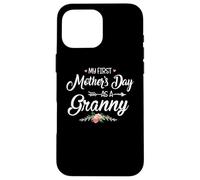Carcasa para iPhone 16 Pro MAX My First Mother's Day as a Granny New Mom Mothers Day 2024