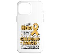 Carcasa para iPhone 16 Pro MAX My Hero Is Now My Angel Childhood Cancer Awareness Apparel