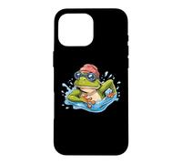 Carcasa para iPhone 16 Pro MAX Nadador Agua Piscina Buceo Anfibio Salto Natación Rana