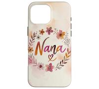 Carcasa para iPhone 16 Pro MAX Nana Floral Heart Flower Cottagecore Cute Grandma