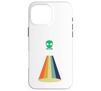 Carcasa para iPhone 16 Pro MAX Nave Espacial OVNI secuestro alienígena, Divertido área Retro 51 UAP ET Regalo