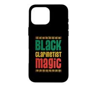 Carcasa para iPhone 16 Pro MAX Negro Clarinetista Magia Estilo Tribal Africano Negro Orgulloso