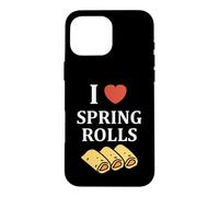 Carcasa para iPhone 16 Pro MAX Nem Food Funny Simple Quote I Love Spring Rolls