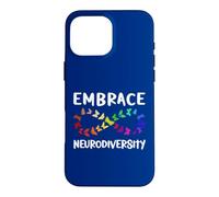 Carcasa para iPhone 16 Pro MAX Neurodiversidad Rainbow Infinity Butterfly TDAH Autismo