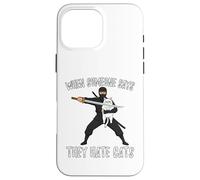 Carcasa para iPhone 16 Pro MAX Ninja con Gato Cuando Alguien Dice Que Odia a los Gatos