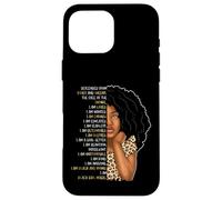 Carcasa para iPhone 16 Pro MAX Niños Black Pride Girls Soy Black Girl Magic Leopard Cheetah