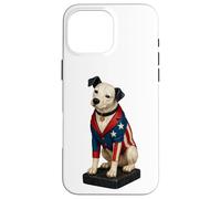 Carcasa para iPhone 16 Pro MAX Nipper RCA Victor Dog Art in Americana Flag Blazer