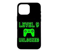 Carcasa para iPhone 16 Pro MAX Nivel 9 Desbloqueado 9º Cumpleaños Gaming Presente Cotización