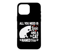 Carcasa para iPhone 16 Pro MAX Nombre Personalizado de Gato Trixie Cute Kitten Pet Lover