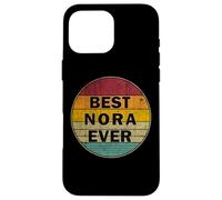 Carcasa para iPhone 16 Pro MAX Nombre Personalizado Nora I Love Nora Retro Vintage Style