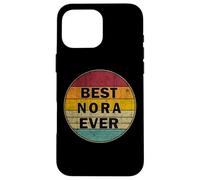 Carcasa para iPhone 16 Pro MAX Nombre Personalizado Nora I Love Nora Retro Vintage Style