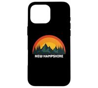 Carcasa para iPhone 16 Pro MAX Nuevo Hampshire Vintage Sunset 80s Retro Summer State USA