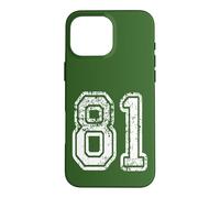 Carcasa para iPhone 16 Pro MAX Número 81 Grungy White Sports Team Style