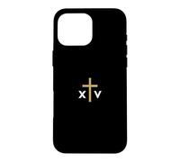 Carcasa para iPhone 16 Pro MAX Número Romano del Papa León XIV con Cruz Delgada Jesús