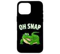 Carcasa para iPhone 16 Pro MAX ¡Oh Snap! Divertido Cocodrilo Reptil Florida Humor