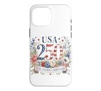 Carcasa para iPhone 16 Pro MAX One Nation Under God - Faith Watercolor Women's American 250