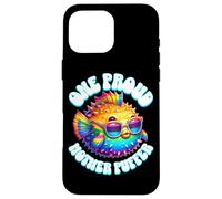 Carcasa para iPhone 16 Pro MAX One Proud Mother Puffer Fish LGBTQ Rainbow Pride Flag