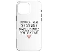 Carcasa para iPhone 16 Pro MAX Online Dating Anniversary Dating App Funny His Her Couples